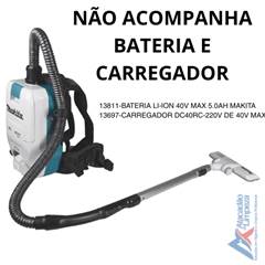 ASPIRADOR DE PO COSTAL A BATERIA MOD.40V, NÃO ACOMPANHA BATERIA, NEM O CARREGADOR
