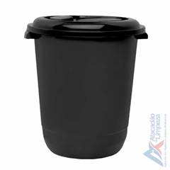 LIXEIRA 64LT PRETO INPLAST REF. 6677