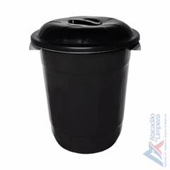 LIXEIRA 95LT PRETO INPLAST REF. 6862