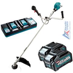 ROÇADEIRA UR006GZ02 + KIT BATERIAS 1BL4050F + CARREGADOR 1DC40RA-BIVOLT MAKITA